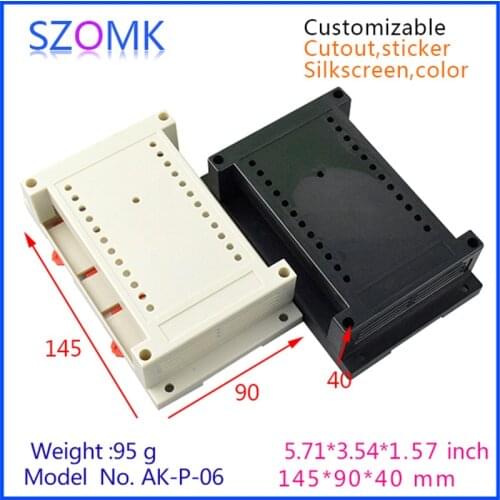 10 pcs, wall mount enclosure plastic box 145*90*40mm electronic project box plc din rail plastic enclosure box junction housing