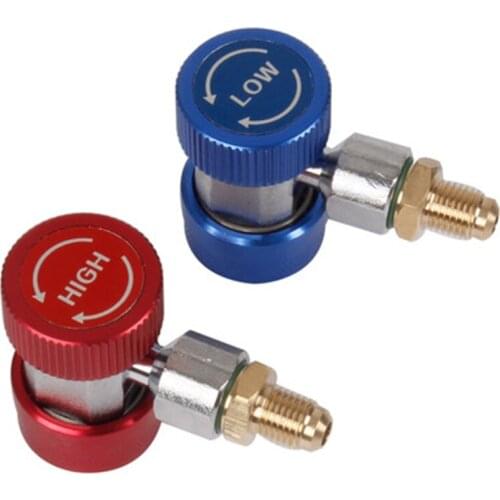 2PCS New Durable R134a Quick Connector Refrigerant Air Conditioning Adapter