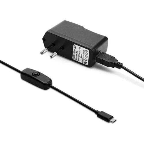 5V 2.5A For Raspberry Pi 3 Model B+ Micro USB Charger Power Adapter Cable with On/Off Switch For Raspberry pi 3 2