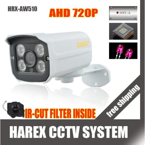 CMOS with IR-Cut filter Array leds AHD Camera 1MP 720P Indoor / Outdoor Waterproof CCTV Security Camera, free shipping