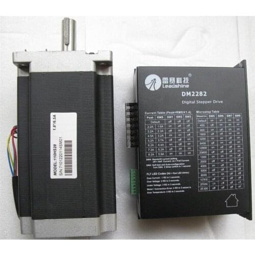 CNC Stepper motor Drive Kit 2ph 1.8 Degree 6.5A 28NM NEMA42 110mm 180-240VAC 110HS28+DM2282
