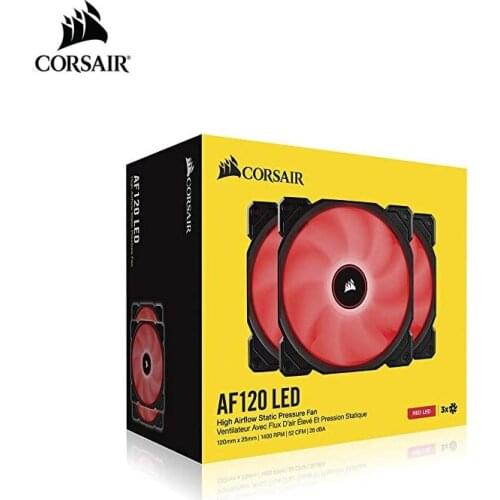 Corsair AF120 LED Low Noise Cooling Fan Triple Pack - Red/Blue Cooling