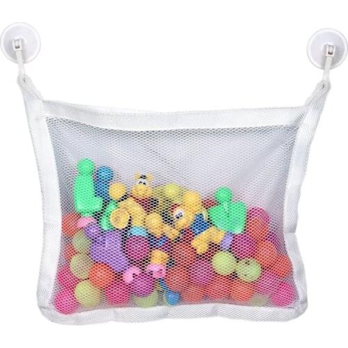 Baby Bath Time Cute Toy Tidy Storage Suction Cup Bag Mesh Bathroom Organiser Net