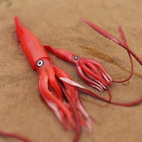 Big/Small Squid Animal Figure Collectible Toys Sea Animal Cognition Action Figures Kids Plastic Cement Toys