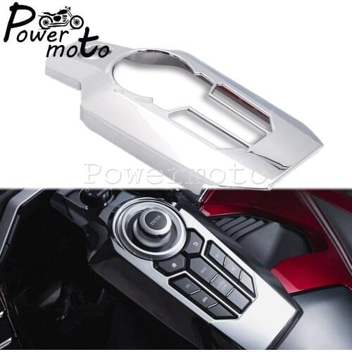 Chrome Motorcycle Center Console Switch Panel Switch Panel Cover Bezel Accent for Honda Goldwing Tour DCT Airbag GL1800 2018-up