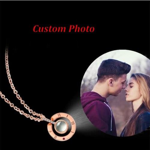 Customized Photo Necklace Mothers Day Mom Gift Lover Personalized Picture Name Memory Jewelry Projection Necklace Birthday Gift