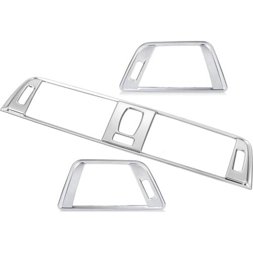 Beler 3pcs set Silver Chrome Dashboard Air Vent Cover Trim Car Styling Decorations for BMW 3 Series F30 2013 2014 2015 2016