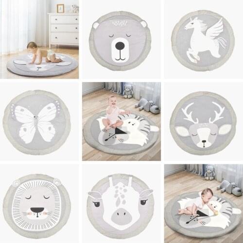 Baby Climbing Ins the New Round of Cartoon Cold Insulation MATS Children Without Glue Cotton Baby Crawling Mat Lovely Variety