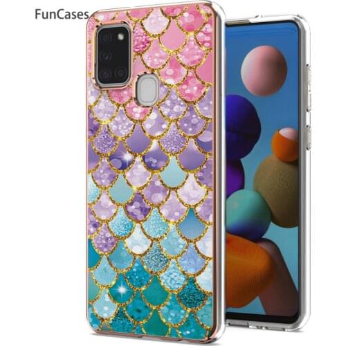 Colorful Mobile Cases For capa Samsung A217F Case Phone Silicone Samsung estuche A21S Estojo TPU Cover Celular samusng galexy