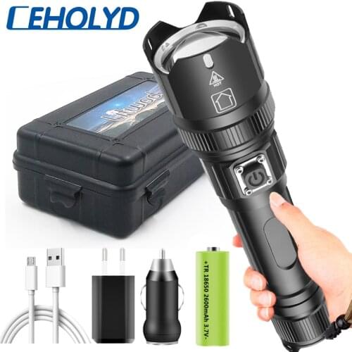 CEHOLYD Led Flashlight Powerful XHP100 Torch Light Lamp Usb Rechargeable Waterproof Lamp Ultra Brigh For Outdoor Travel Hunting