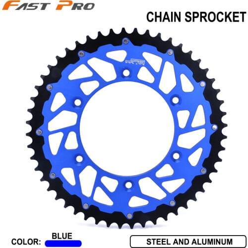 Motorcycle 49T CNC Rear Chain Sprocket For YAMAHA TTR230 WR250F WR250R WR250X WR426F WR450F YZ125 YZ250 YZ250F YZ426F YZ450F