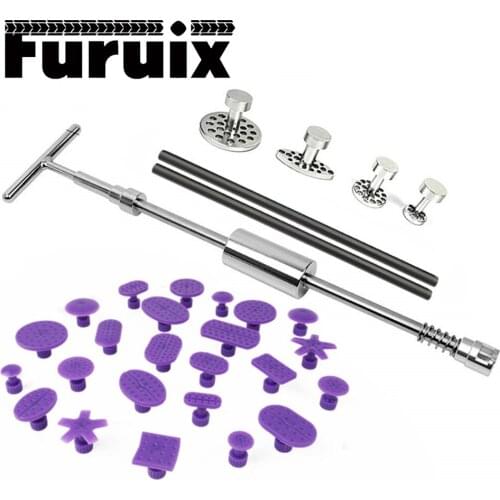 Paintless Dent Repair Kits - 2 in 1 T-Puller Dent Repair kit T Bar Slide Hammer for Car Body Hail Dent Removal Dent