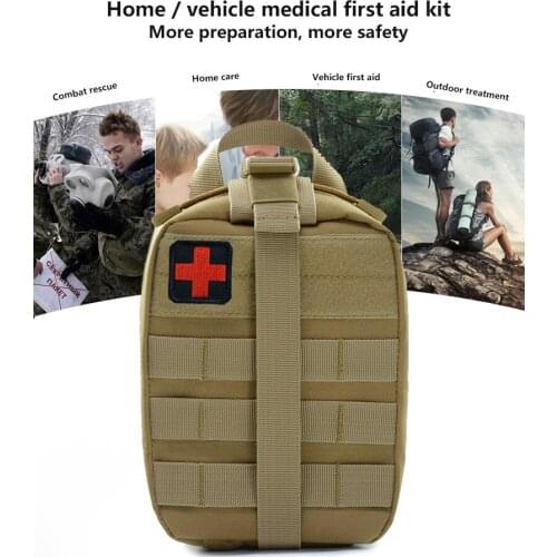 Outdoor Tactical Medical Kit Emergency Survival Pack First Aid Kit for Mountaineering Rock Climbing Travel