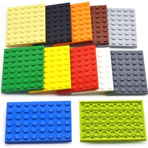 10PCS lot DIY Building Blocks Thin Figures Bricks 6x8 Dots Educational Creative Toys for Children Size Compatible With lego