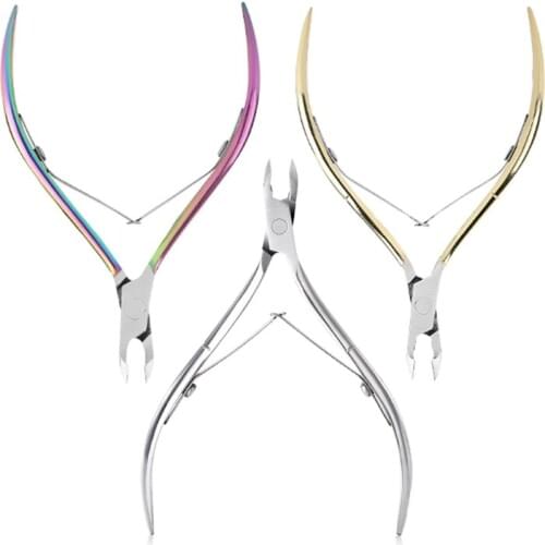 Nail Cuticle Scissors Stainless Steel Manicure Pedicure Tools Golden/Silver/Colorful Dead Skin Scissor Nipper Clipper Tool