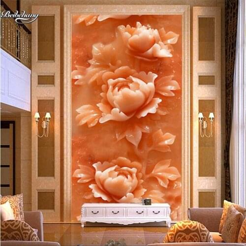 Beibehang Ultra - high - definition jade carved relief wall background picture picture custom large fresco non - woven wallpaper