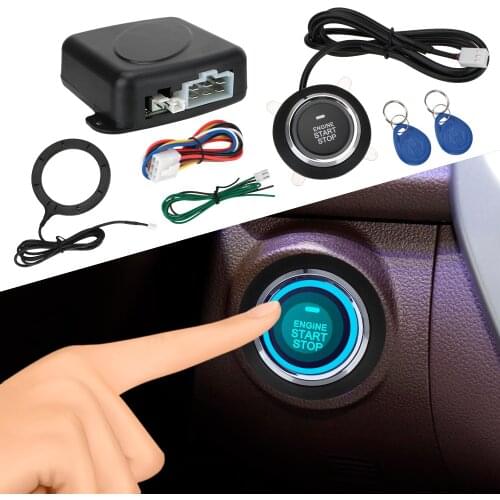 One Start Stop Button Keyless Entry Starter Antitheft System Entry Ignition Starter Switch 12V Car Alarm Engine Push Button