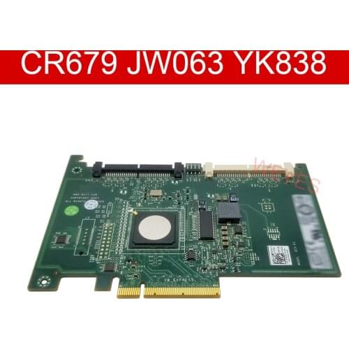 Original for CR679 JW063 YK838 Adapter for DELL PERC 6IR R610 R710 8 ports SATA SAS HDD RAID Controller card Well Tested