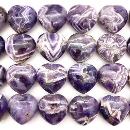 Drop shipping 1PC Natural Dream Amethyst Crystal Heart Shaped Gemstone Reiki Healing Chakra Crystal Natural Stones and crystals
