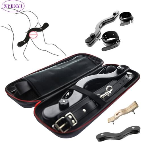 Scrotal Fixture CBT Ball Stretcher Ball Smasher Crusher Ball Stretcher Wood Humbler Set Cock & Ball Torture BDSM Penis Sex Toy