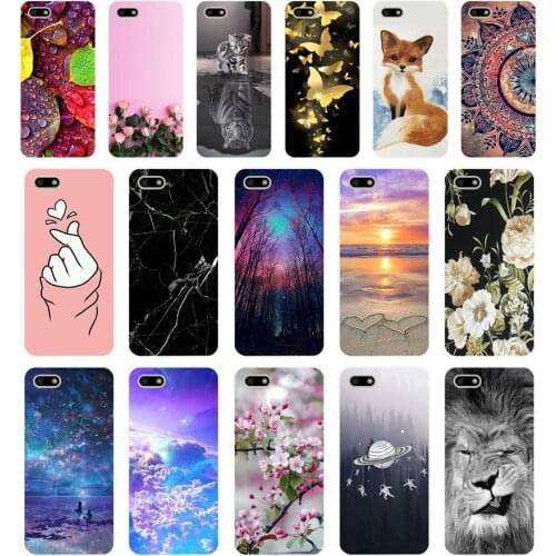 A Silicone case For 5.45" inch Huawei Y5 2018 PRIME case Soft back cover Phone Case for on Huawei Y5 2018 case Coque bumper bags