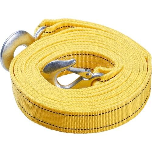 Car Heavy Duty Tow Strap with Hooks Car Tow Cable Towing Strap Rope Loading capacity 6 Ton 5Mx5cm