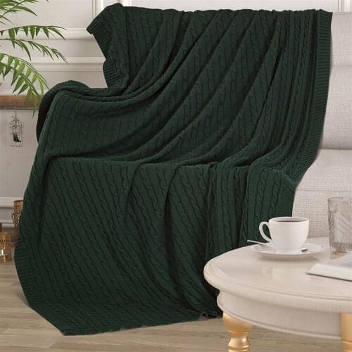 100% Organic Cotton Single (130 * 155) or Double (155 * 200) Cm Hair Knit Tricot Blanket