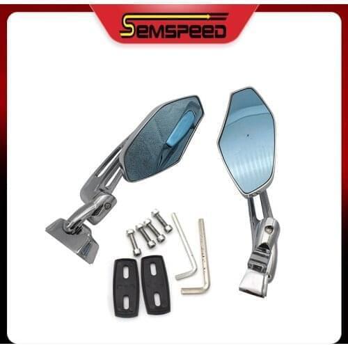 Universal Sports Bike Side Mirrors For Honda VFR1200F Interceptor Deluxe/ 800 /ABS Aluminum Alloy Rear view Mirrors