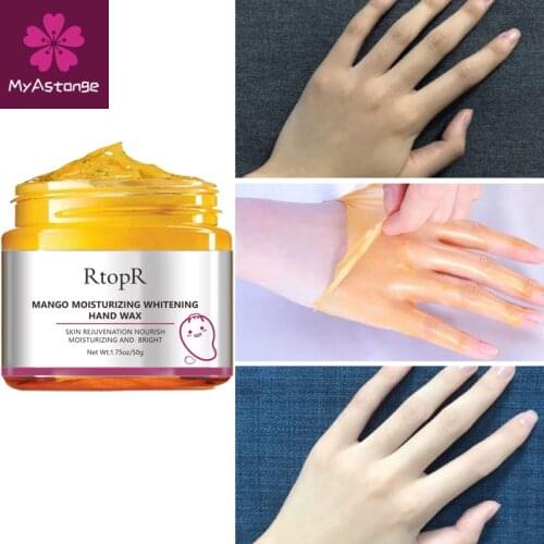 Mango Moisturizing Hand Wax Whitening Skin Hand Mask Repair Exfoliating Calluses Acid Anti-Aging Hand Skin Treatment Scrub 50g