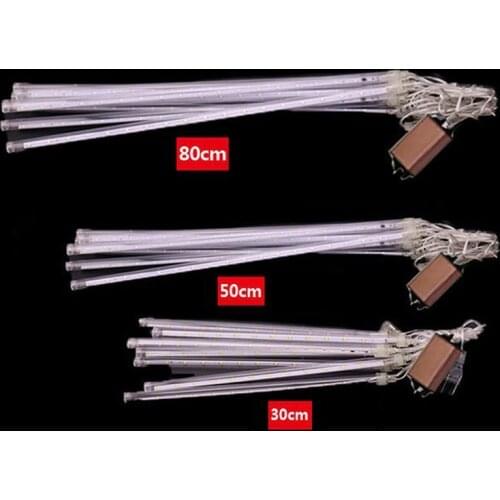 30/50CM Waterproof LED Meteor Shower Rain Falling String Lights Christmas Decor