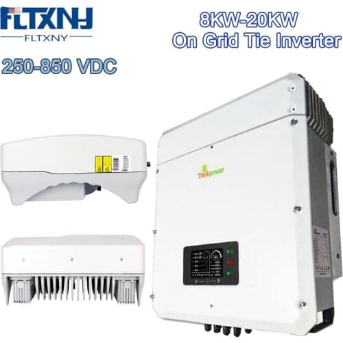 High Efficiency On Grid Inverter 8kw 10kw 15kw 20kw MPPT 10000W Grid Tie Solar Power Inverter for Solar Panels Wifi DC