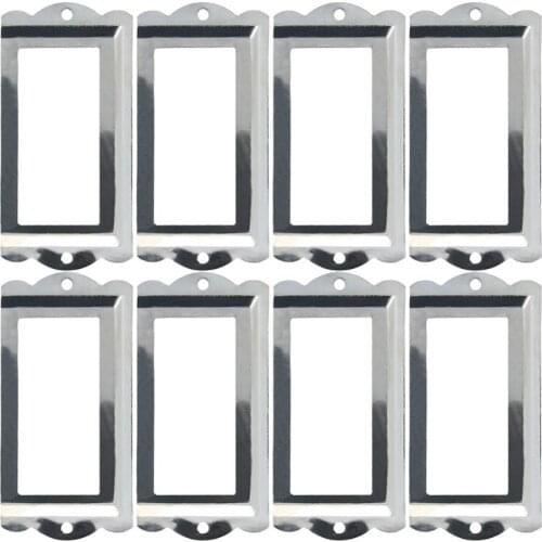 MroMax Top Quality Label Frame Iron Plating 85*42MM Label Frame Bronze/Red Bronze/Silver Household Hardware 4/6/8/10/12/15/20pcs