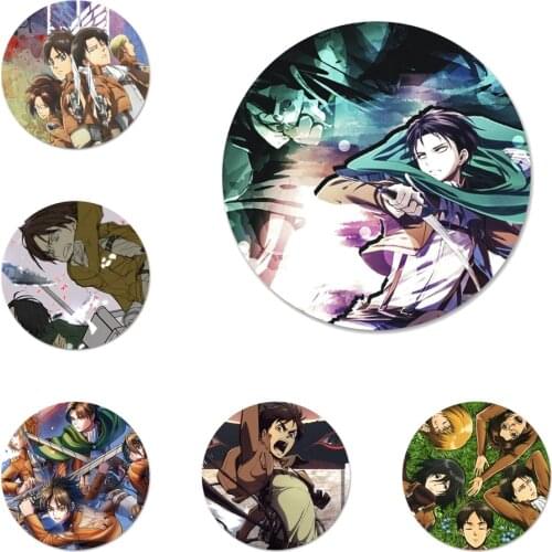 58mm Anime attack on Titan Icons Pins Badge Decoration Brooches Metal Badges For Clothes Backpack Decoration