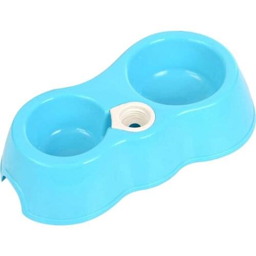 1pcs Double Pet Food Bowl Resin Water Feeder Foods Dishes Pet Feeding Bowls For Dog Puppy Cats Pets Supplies Feeding Dishes