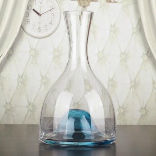 1500ml Wine Set Art Decanter with Cork Pouring Device Whiskey Red Wine Bottle Wine Separator Home Bar Tool Bottom Hill Shape