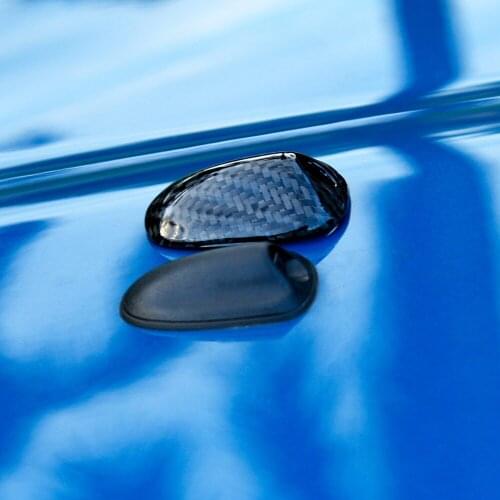 2PCS Wiper Nozzle Cover For F54 F55 F56 F60 Carbon Fiber Texture Car Styling Exterior Accessories Black Protection