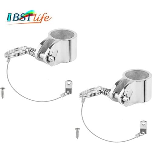 2PCS Stainless Steel 316 Jaw Slide Clamp with Quick Release Pin 1 inch 25mm Bimini Top Hinged Slide Fitting Hardware Marine Boat
