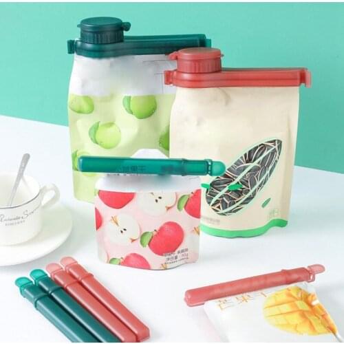 4pcs Multifunctional Portable Kitchen Storage Food Snack Seal Sealing Bag Clips Plastic Seal Clip Set Kitchen Accessories