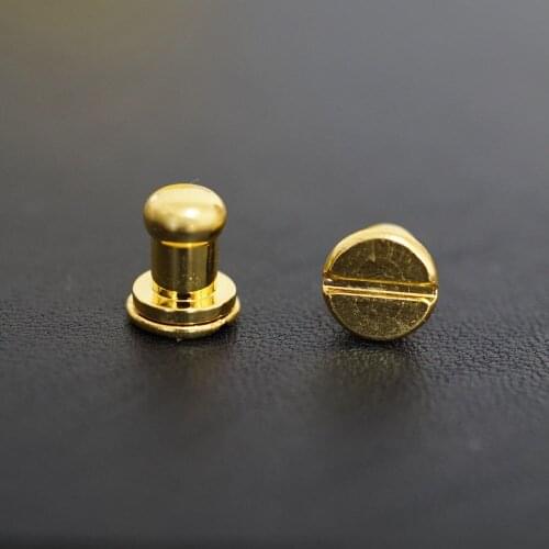 50pc Q26 Solid Brass belt screw Chicago Screw Leathercraft Gold