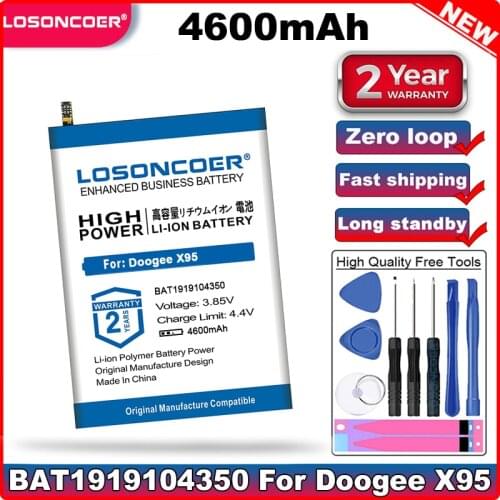 LOSONCOER 4600mAh BAT1919104350 Battery For Doogee X95 Batteries