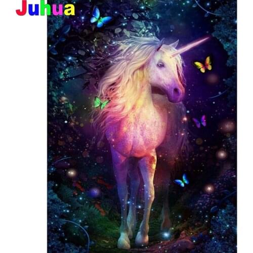 Unicorn 5d Diy diamond painting full round/square drill mosaic diamond stitch cartoon diamond embroidery gift home decor