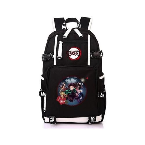 Anime Demon Slayer Backpack Kimetsu no Yaiba Tanjiro Kamado Tanjirou bag Student School travel Oxford bags