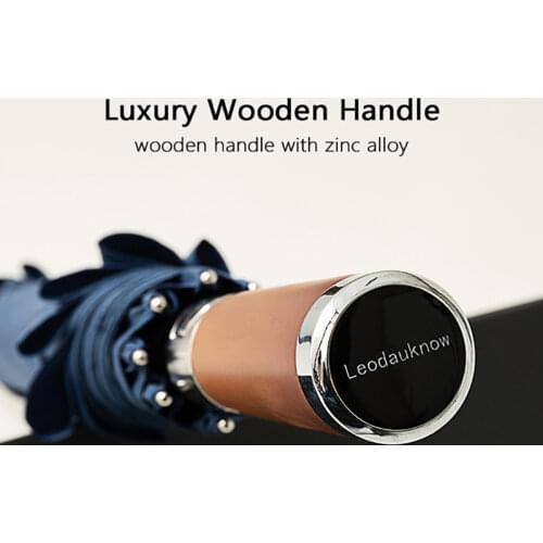 Oversize Golf Umbrella Wooden Handle Windproof Double Layer Long Umbrella Men Quality Brand Big Umbrellas Rain Semi Automatic