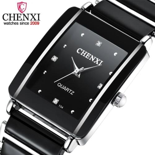 CHENXI Luxury Brand Lovers Watches Men or Women Quartz Watch Man Anti-ceramic Strap waterproof Lady WristWatch Male Clock Gift