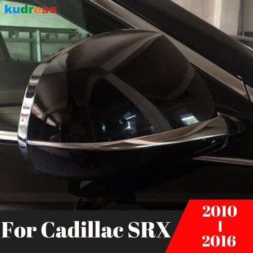 For Cadillac SRX 2010-2016 ABS Chrome Car Rearview Mirror Cover Trim Rear View Mirrors Strip Trims Styling Exterior Accessories