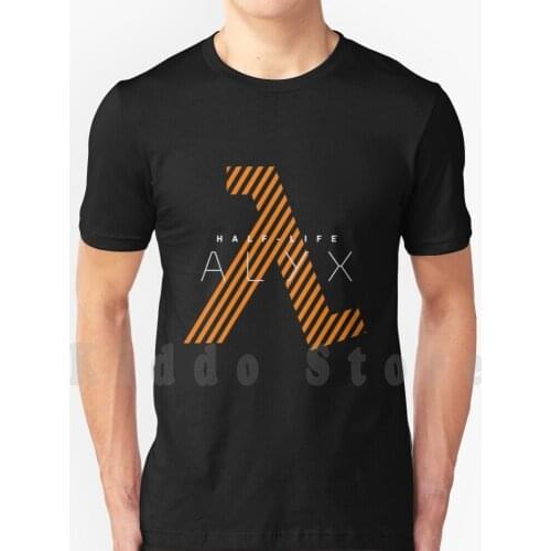 Half Life-Alyx ( White ) T Shirt Cotton Men Diy Print Cool Tee Half Life Halflive Alyx Episode 1 2 Valve Index Gordon Freeman Vr