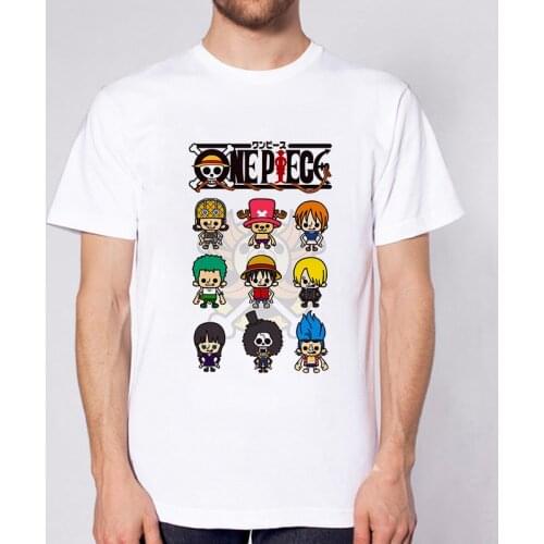 Cartoon One Piece Luffy anime Roronoa zoro T shirt Men Women Straw Hat Crew Printed Casual Cool tees Short Sleeve T-shirt tops