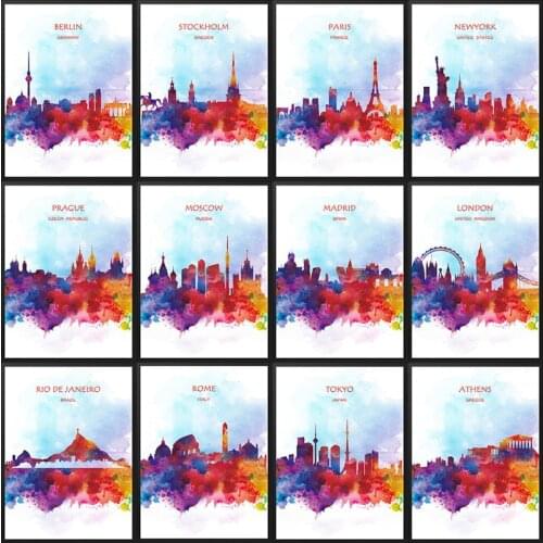 Amsterdam London Diamond Painting Cross Stitch 5D Full Square Colorful City Scenery Landmark Diamond Embroidery Home Decor