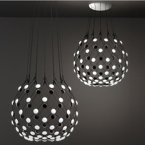 Italy Design Creative Circular LED Pendant Light Post-modern Black White Suspension Lamp Dinning Restaurant Pendant Lamp Lustre