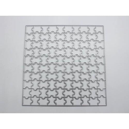 YINISE 434 Square Puzzle Metal Cutting Dies For Scrapbooking Stencils DIY Album Cards Decoration Embossing Folder Die Cuts